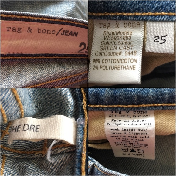 rag & bone ‘the dre’ skinny boyfriend jean Size 25 - Picture 5 of 6